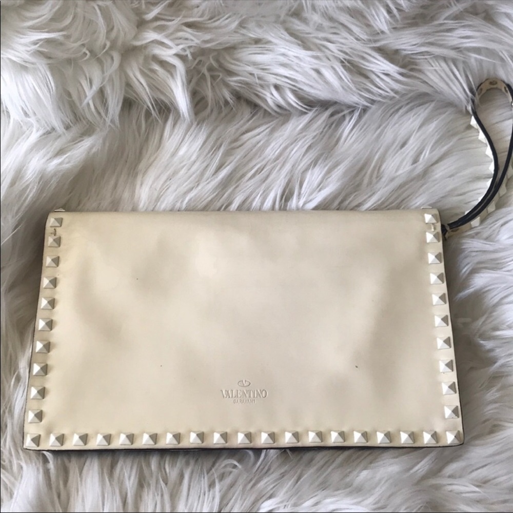 Valentino patent leather clutch